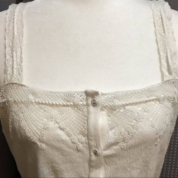 NWT Boho Topshop Vanilla Crochet Belted Crop Top - Picture 2 of 8